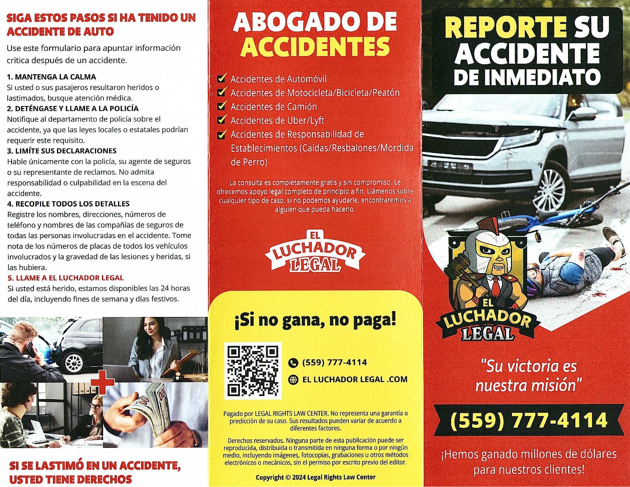 Folleto El Luchador Legal — Qué hacer después de un accidente